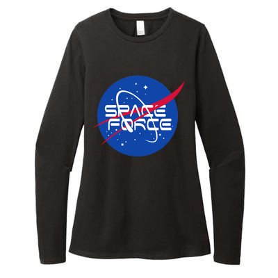 Space Force USA United States Logo Womens CVC Long Sleeve Shirt