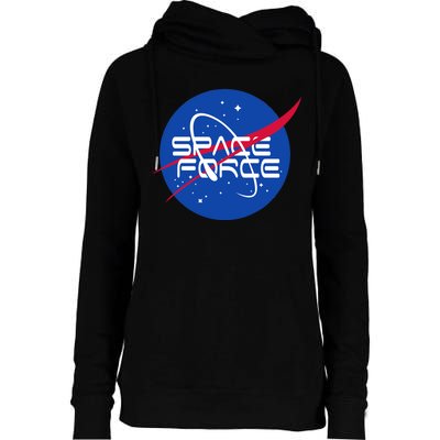 Space Force USA United States Logo Womens Funnel Neck Pullover Hood