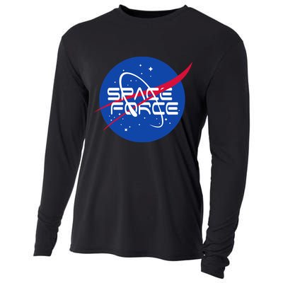 Space Force USA United States Logo Cooling Performance Long Sleeve Crew