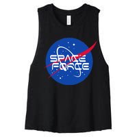 Space Force USA United States Logo Women's Racerback Cropped Tank