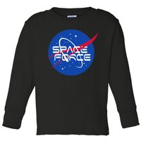 Space Force USA United States Logo Toddler Long Sleeve Shirt