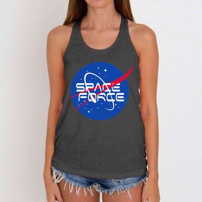 Space Force USA United States Logo Women's Knotted Racerback Tank