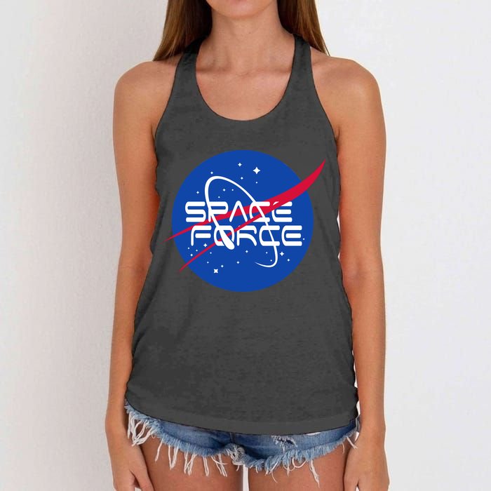 Space Force USA United States Logo Women's Knotted Racerback Tank