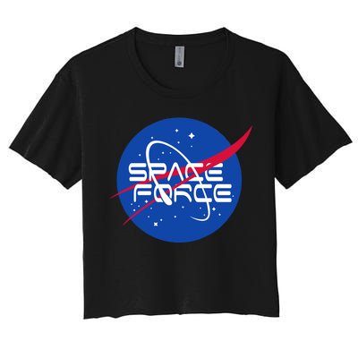 Space Force USA United States Logo Women's Crop Top Tee