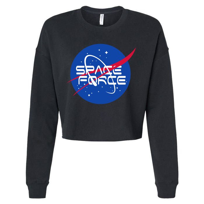 Space Force USA United States Logo Cropped Pullover Crew