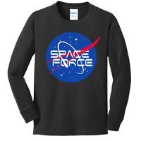 Space Force USA United States Logo Kids Long Sleeve Shirt