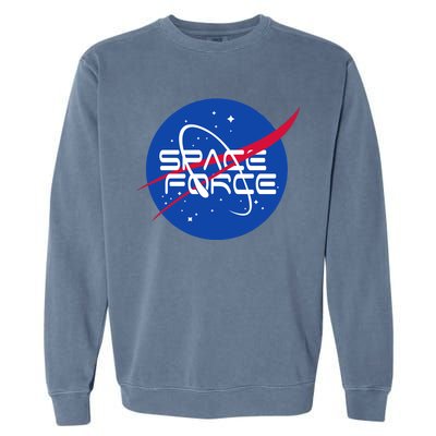 Space Force USA United States Logo Garment-Dyed Sweatshirt