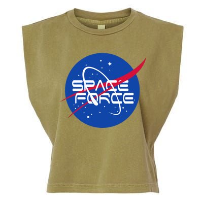 Space Force USA United States Logo Garment-Dyed Women's Muscle Tee