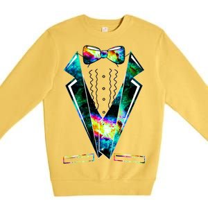 Space Galaxy Tuxedo Premium Crewneck Sweatshirt