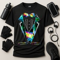Space Galaxy Tuxedo Performance Shirt
