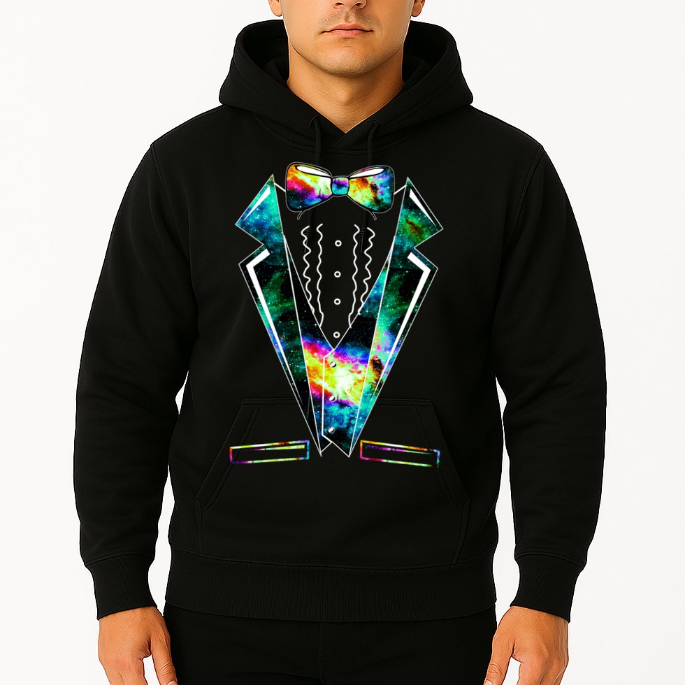 Space Galaxy Tuxedo Hoodie