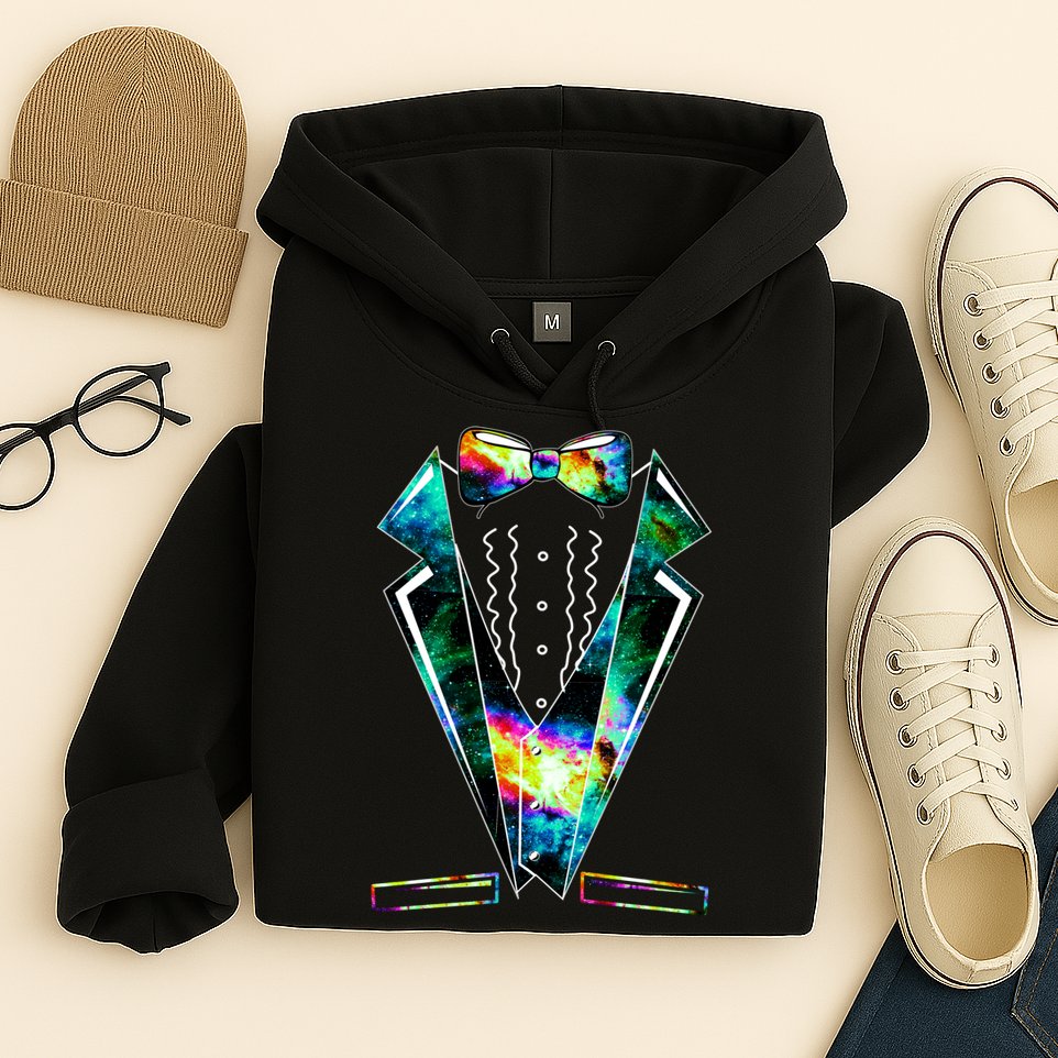 Space Galaxy Tuxedo Hoodie