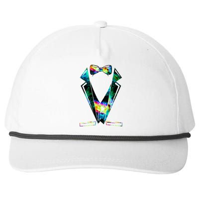 Space Galaxy Tuxedo Snapback Five-Panel Rope Hat