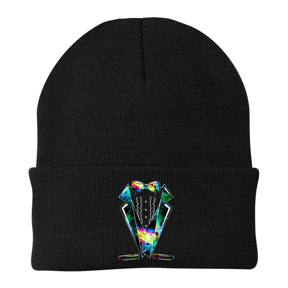 Space Galaxy Tuxedo Beanie