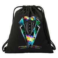 Space Galaxy Tuxedo Drawstring Bag