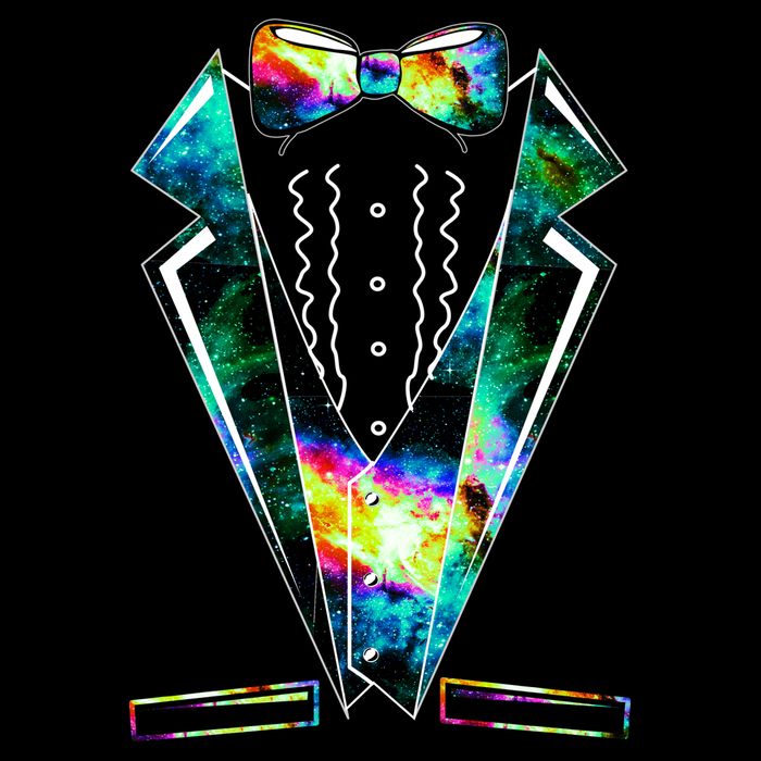 Space Galaxy Tuxedo Drawstring Bag