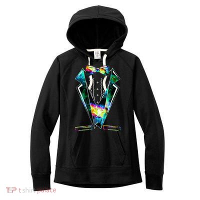 Space Galaxy Tuxedo Women's Fleece Hoodie