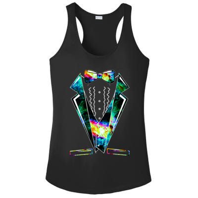 Space Galaxy Tuxedo Ladies PosiCharge Competitor Racerback Tank