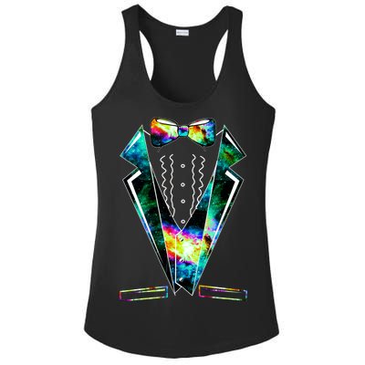 Space Galaxy Tuxedo Ladies PosiCharge Competitor Racerback Tank