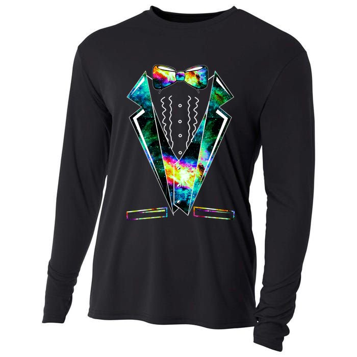 Space Galaxy Tuxedo Cooling Performance Long Sleeve Crew