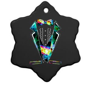 Space Galaxy Tuxedo Ceramic Star Ornament