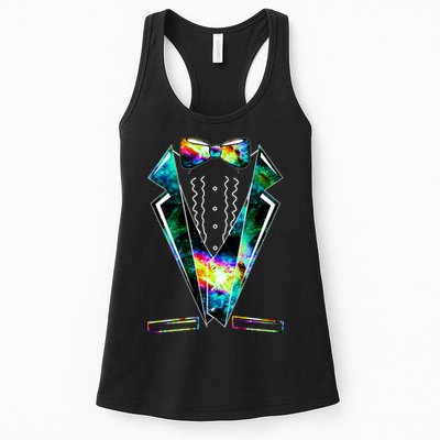 Space Galaxy Tuxedo Womens Tank Top