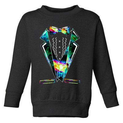 Space Galaxy Tuxedo Toddler Sweatshirt