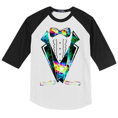 Space Galaxy Tuxedo Kids Colorblock Raglan Jersey