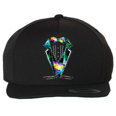 Space Galaxy Tuxedo Wool Snapback Cap