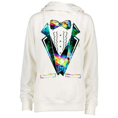 Space Galaxy Tuxedo Womens Funnel Neck Pullover Hood