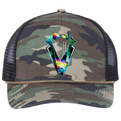 Space Galaxy Tuxedo Retro Rope Trucker Hat Cap