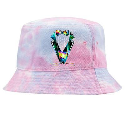 Space Galaxy Tuxedo Tie-Dyed Bucket Hat