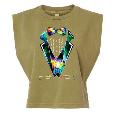 Space Galaxy Tuxedo Garment-Dyed Women's Muscle Tee