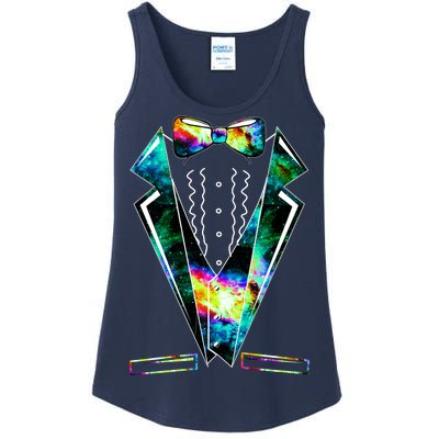 Space Galaxy Tuxedo Ladies Essential Tank