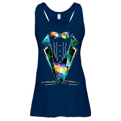 Space Galaxy Tuxedo Ladies Essential Flowy Tank