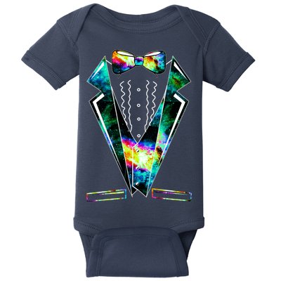 Space Galaxy Tuxedo Baby Bodysuit