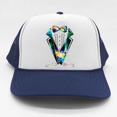 Space Galaxy Tuxedo Trucker Hat