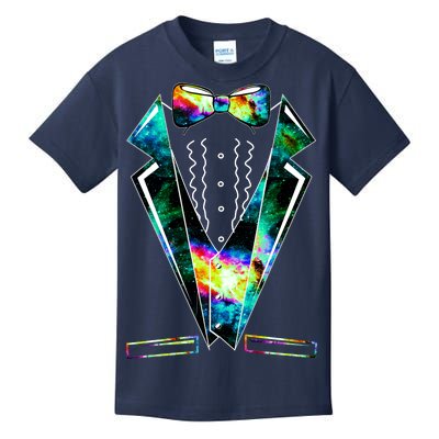 Space Galaxy Tuxedo Kids T-Shirt