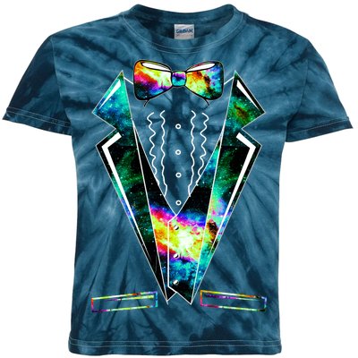 Space Galaxy Tuxedo Kids Tie-Dye T-Shirt