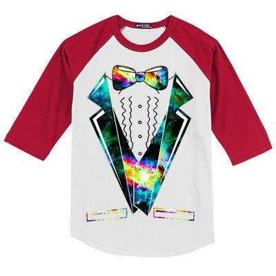 Space Galaxy Tuxedo Kids Colorblock Raglan Jersey