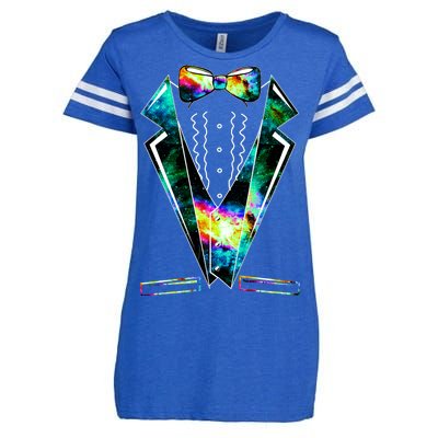 Space Galaxy Tuxedo Enza Ladies Jersey Football T-Shirt