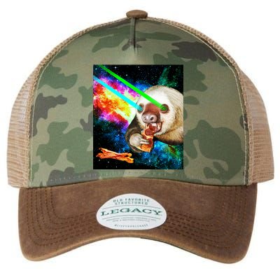 Space Hunger Dinner In Space Sloth Laser Pizza Legacy Tie Dye Trucker Hat