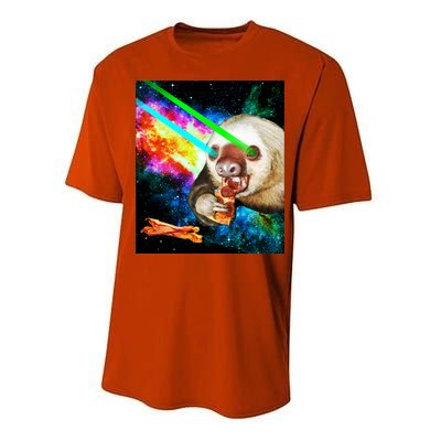 Space Hunger Dinner In Space Sloth Laser Pizza Performance Sprint T-Shirt