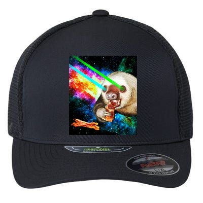 Space Hunger Dinner In Space Sloth Laser Pizza Flexfit Unipanel Trucker Cap