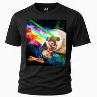 Space Hunger Dinner In Space Sloth Laser Pizza Performance Shirt