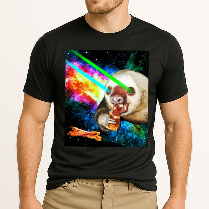 Space Hunger Dinner In Space Sloth Laser Pizza Performance Shirt