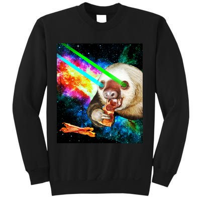 Space Hunger Dinner In Space Sloth Laser Pizza Sweatshirt