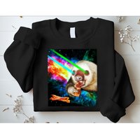 Space Hunger Dinner In Space Sloth Laser Pizza Sweatshirt