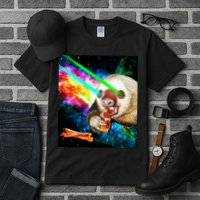 Space Hunger Dinner In Space Sloth Laser Pizza Tall T-Shirt