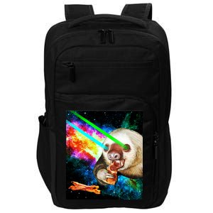 Space Hunger Dinner In Space Sloth Laser Pizza Impact Tech Backpack